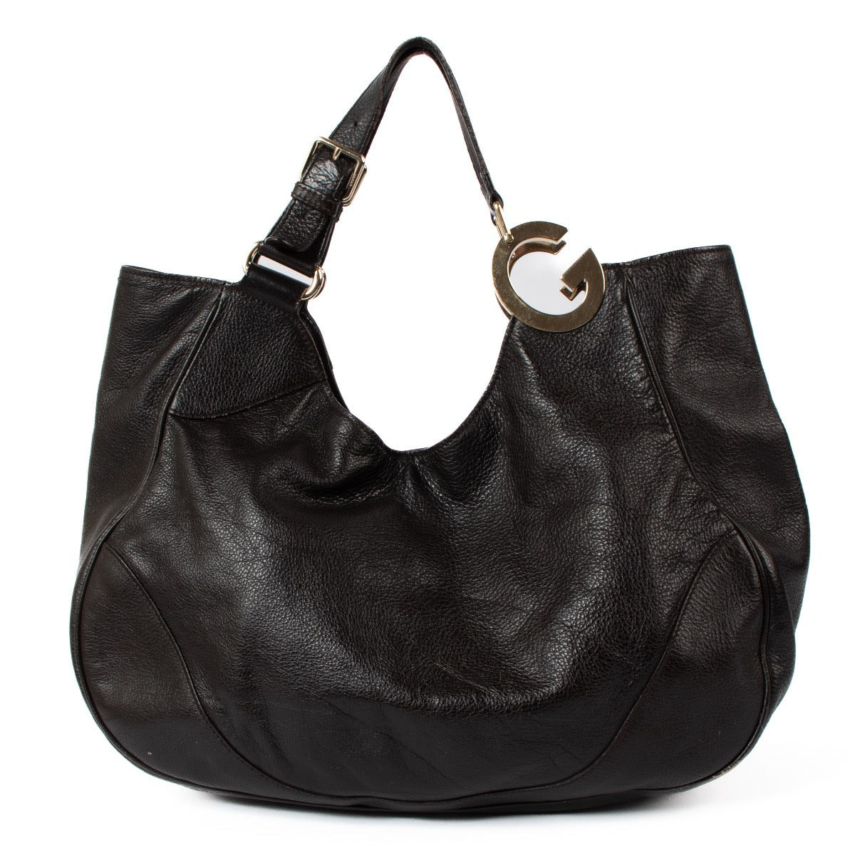 shop 100% authentic second hand Gucci Black Leather Hobo Bag on Labellov.com
