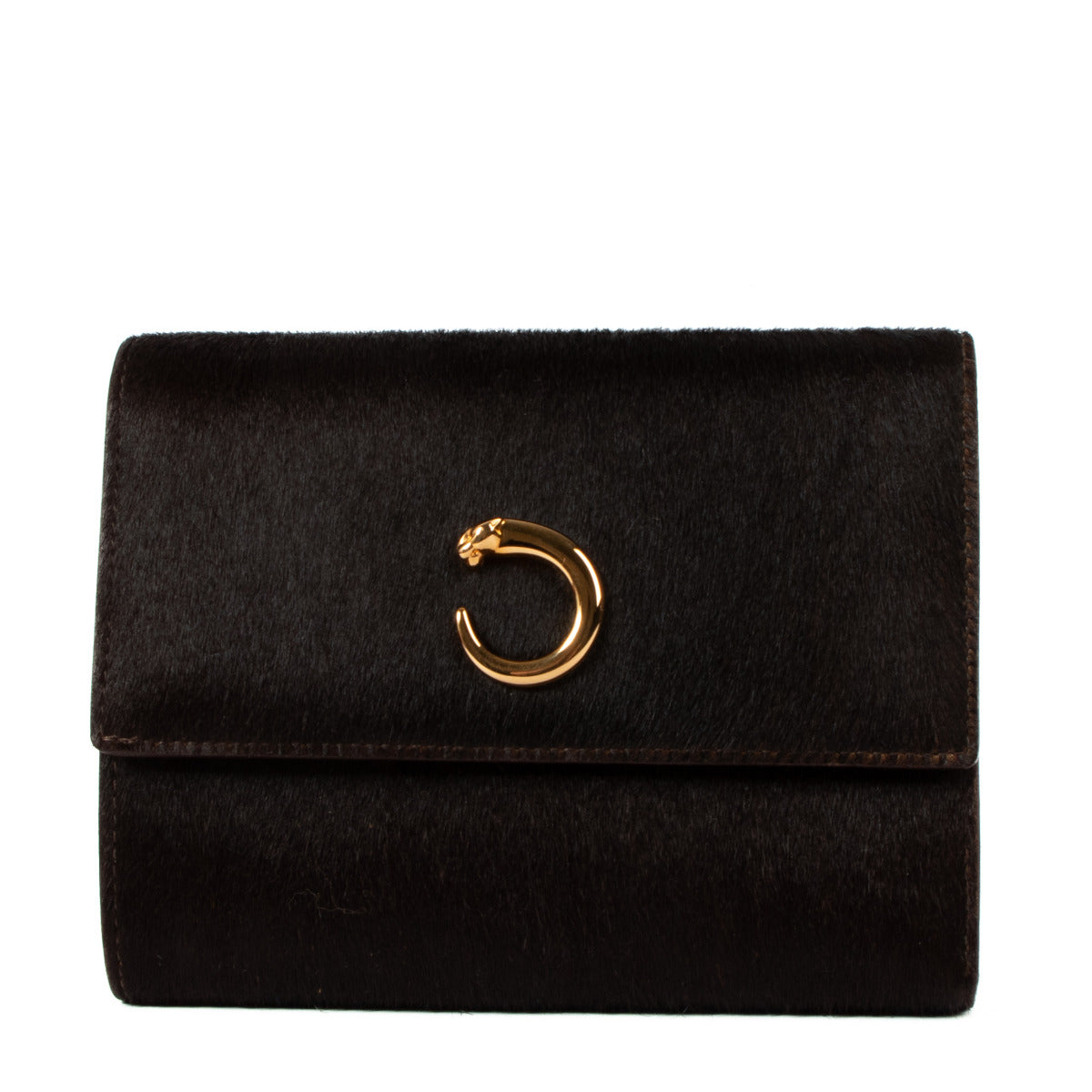 Cartier Brown Pony Hair Wallet aan de beste prijs bij Labellov tweedehands luxe in Antwerpen en Knokke.