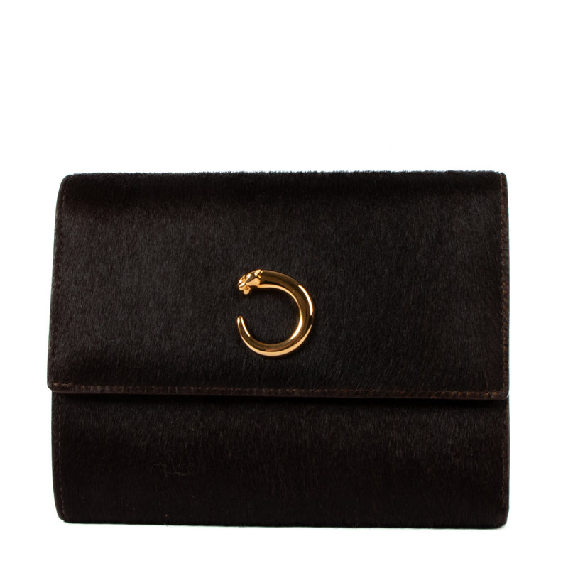 Cartier Brown Pony Hair Wallet aan de beste prijs bij Labellov tweedehands luxe in Antwerpen en Knokke.