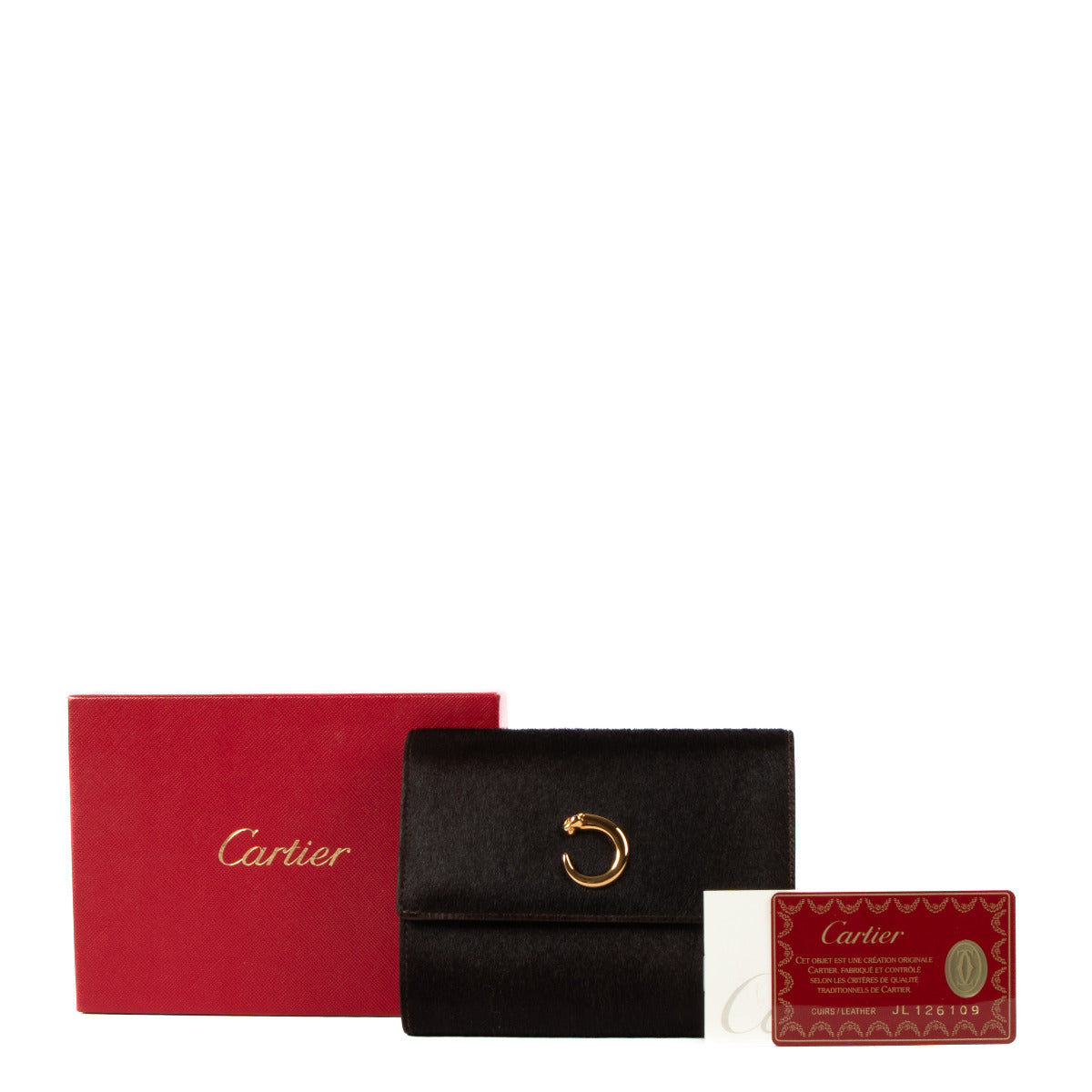 Cartier Brown Pony Hair Wallet