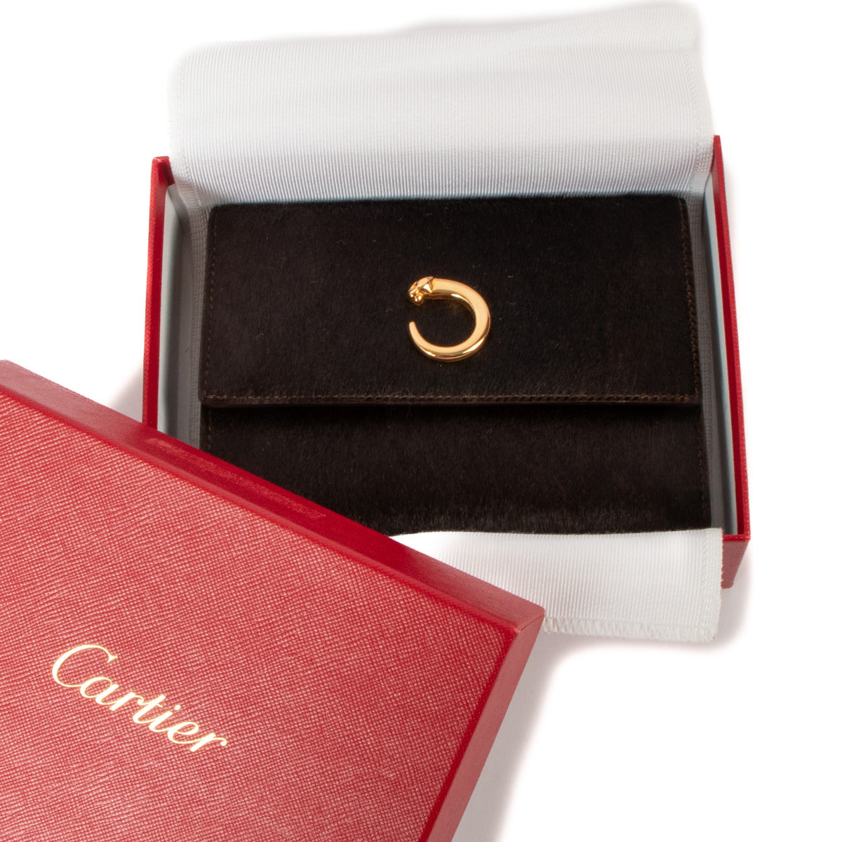 Cartier Portemonnee van bruin ponyhaar