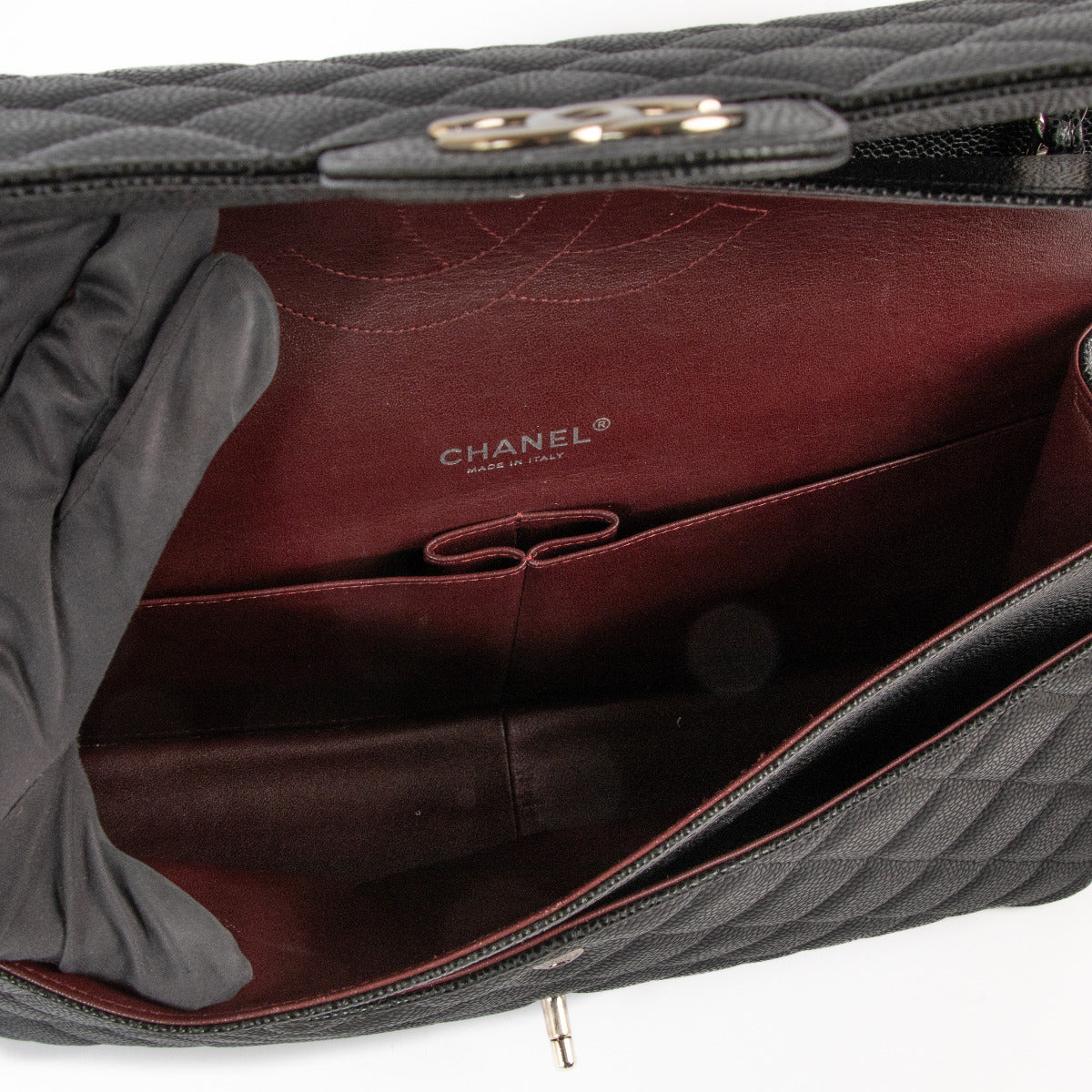Chanel Black Caviar Maxi Classic Handbag