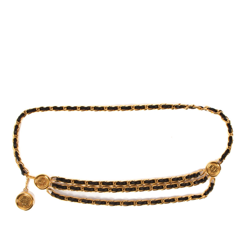 Chanel Vintage Gold Medaillon Belt