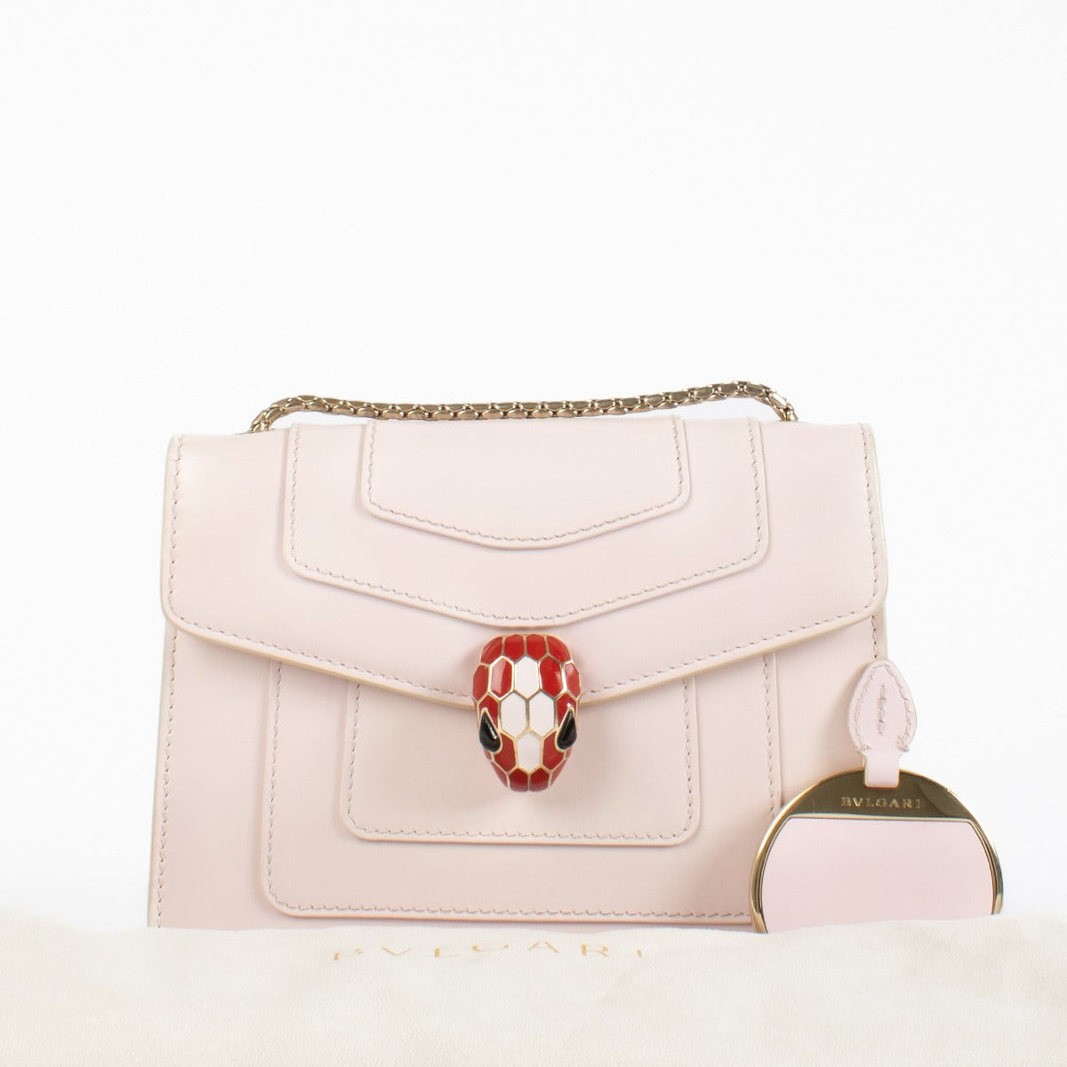 Authentic pre-loved Bulgary Pink Serpenti Forever Bag on Labellov.com