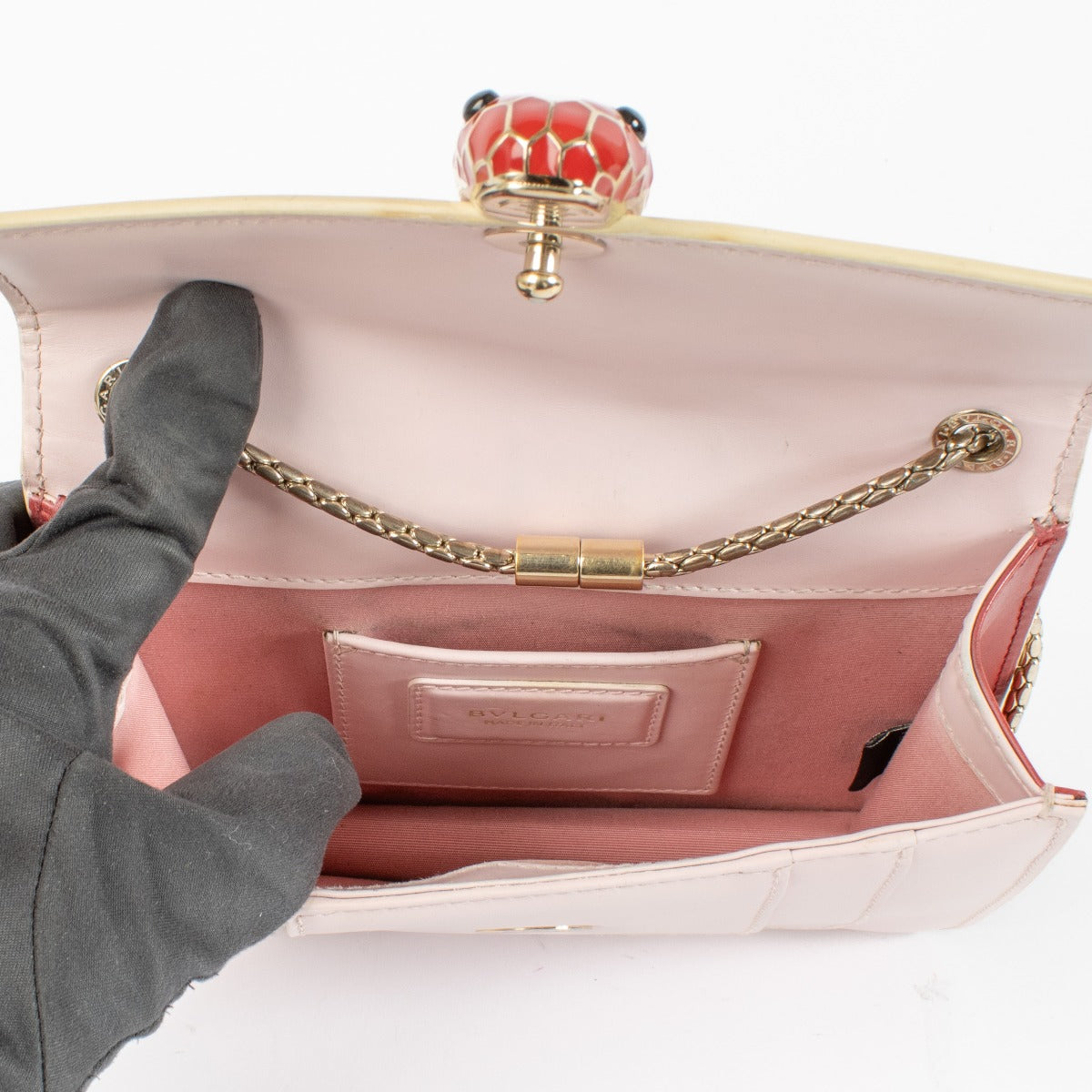 Authentic pre-loved Bulgary Pink Serpenti Forever Bag on Labellov.com