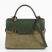 Shop the Delvaux Green Suede Tempête Mini second hand on Labellov.com