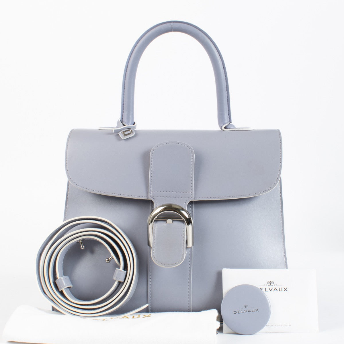 authentic preloved Delvaux Lilac Box Calf Brillant MM on Labellov.com