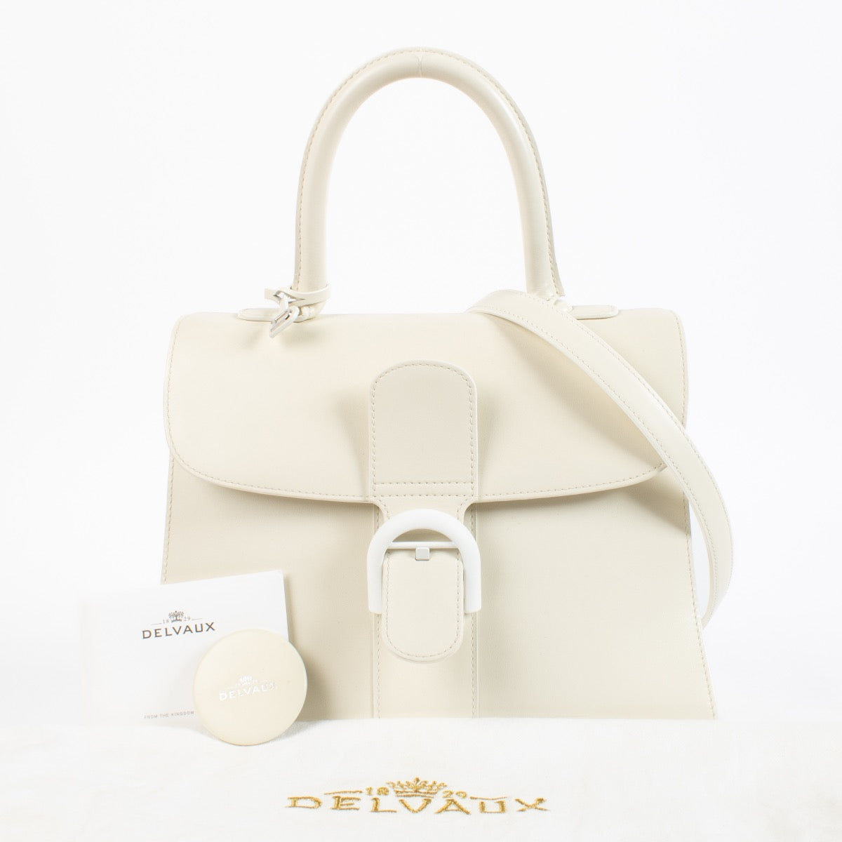 shop 100% authentic second hand Delvaux Ivory Box Calf Brillant MM on Labellov.com