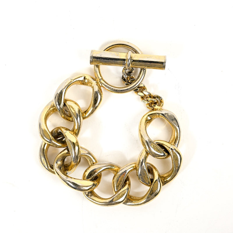 Chanel Vintage Gold Link Chain Bracelet