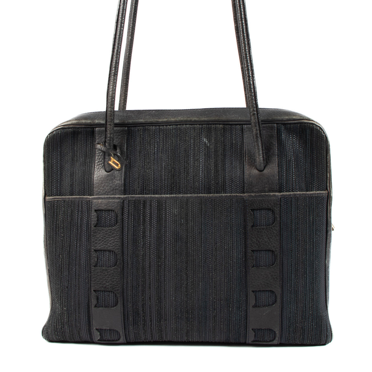 Delvaux Blue Toile De Cuir Shoulder Bag