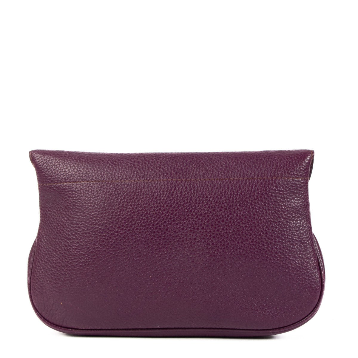 Delvaux Purple Leather Clutch