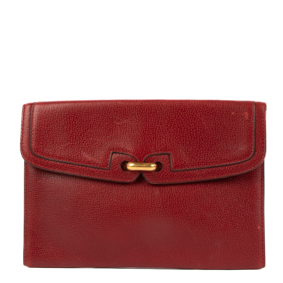 Delvaux Burgundy  Clutch