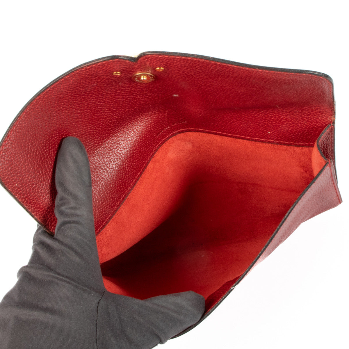 Delvaux Burgundy  Clutch