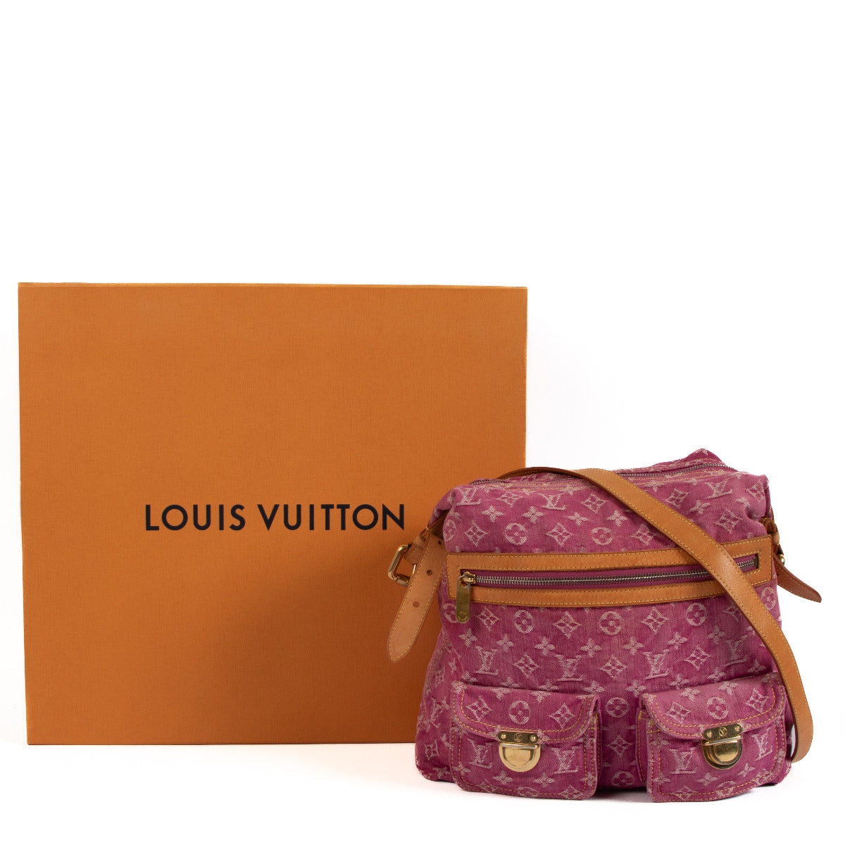 Louis Vuitton Pink Denim Baggy GM Bag
