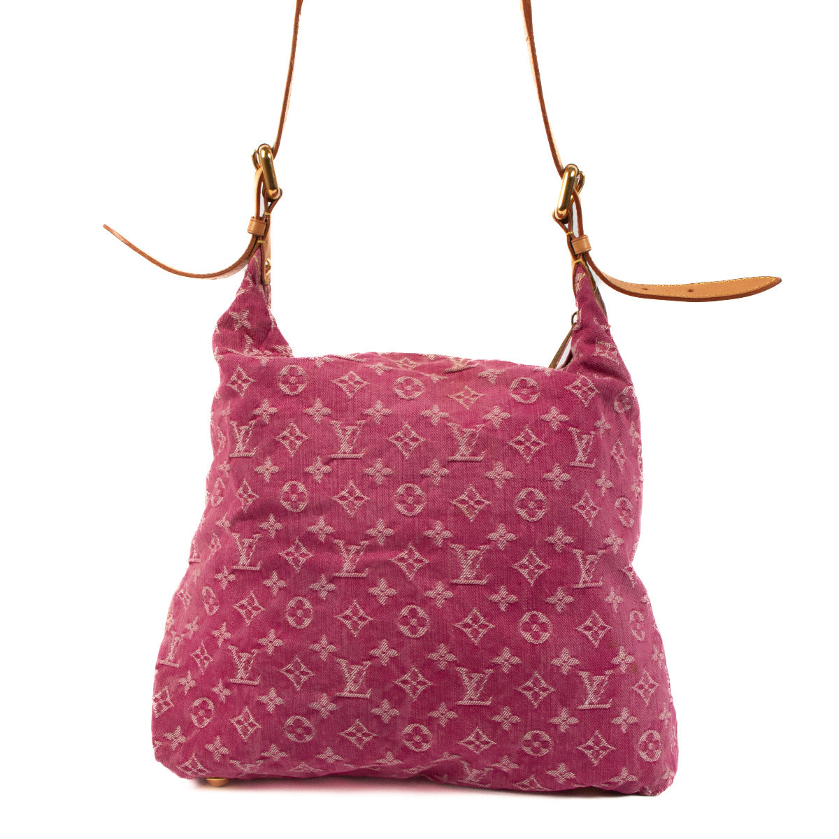 Louis Vuitton Roze Denim Baggy GM Tas