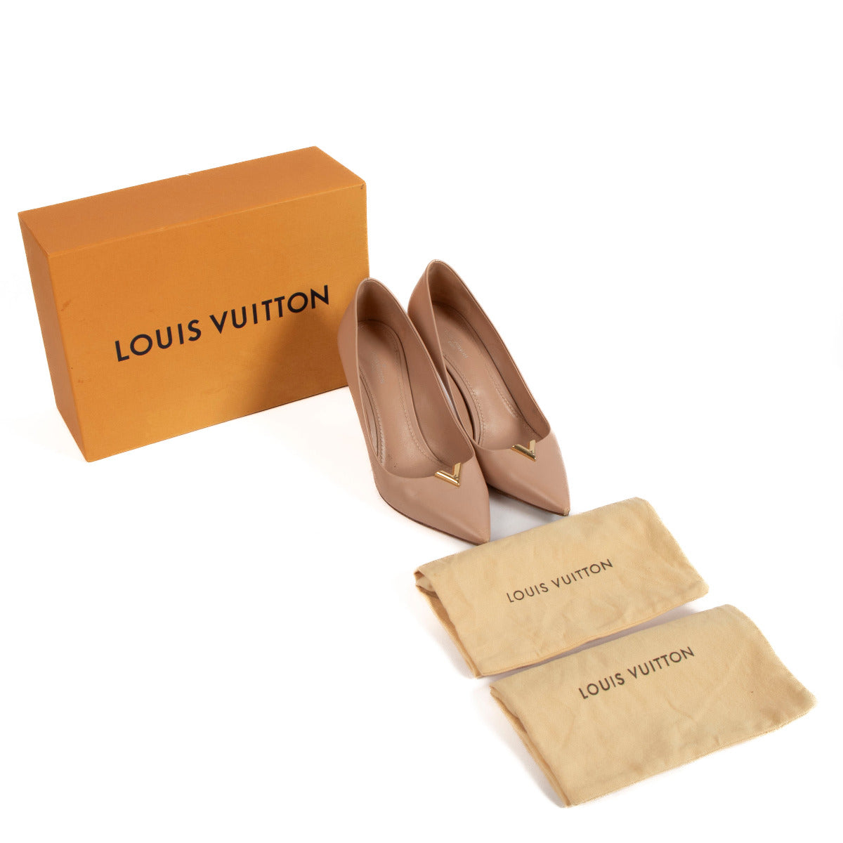 Louis Vuitton Pink Leather Pumps - size 38