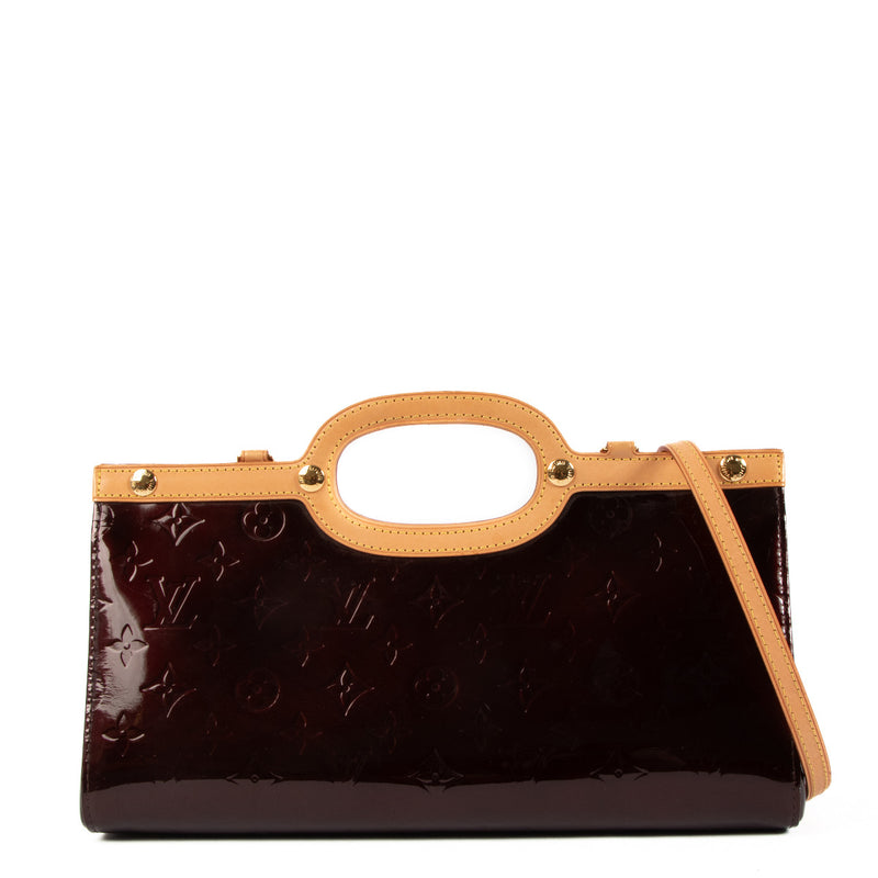Louis Vuitton Patent Burgundy Roxbury Bag