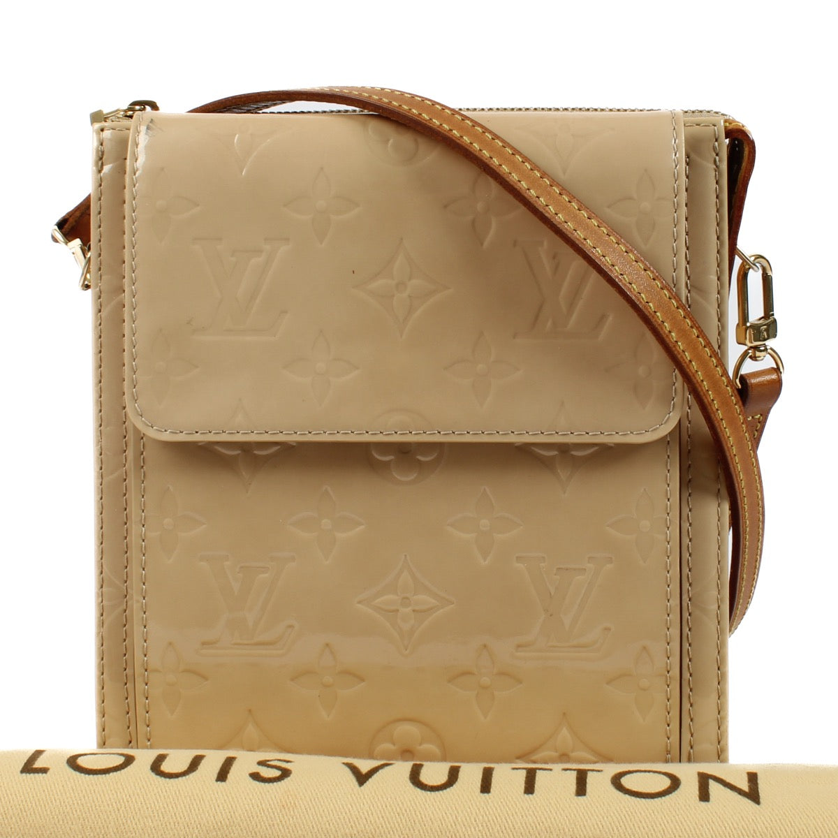 shop 100% authentic second hand Louis Vuitton Beige Monogram Vernis Bag on Labellov.com