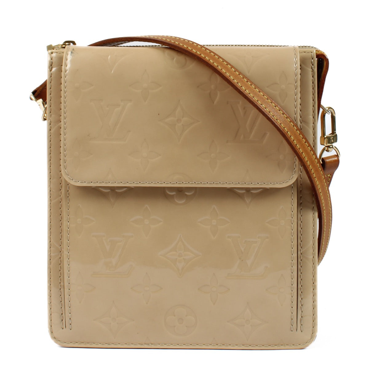 shop 100% authentic second hand Louis Vuitton Beige Monogram Vernis Bag on Labellov.com