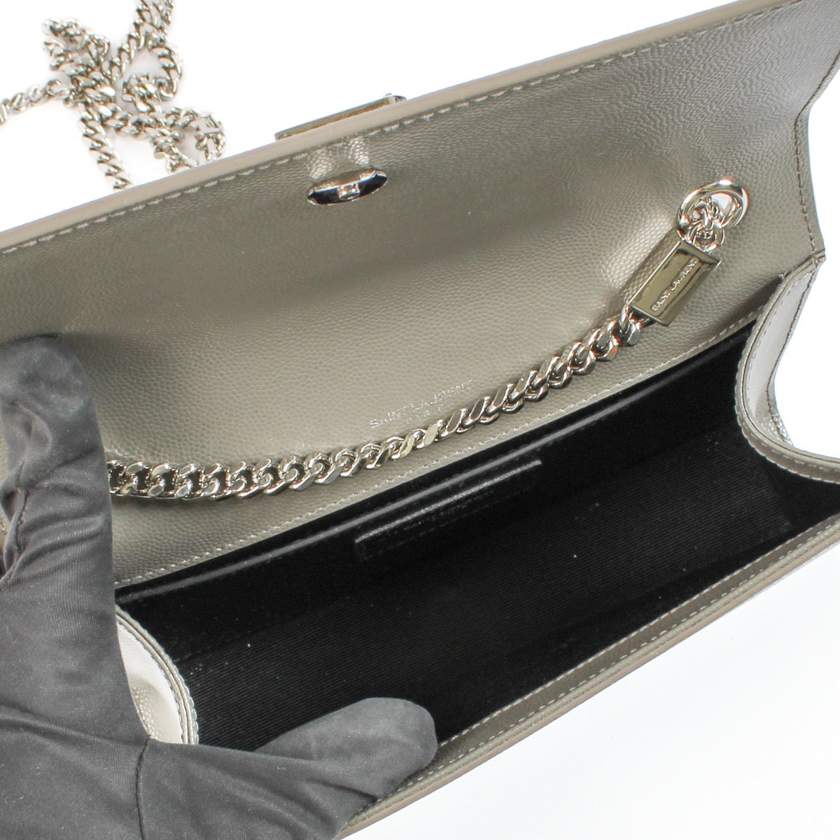 shop 100% authentic second hand Saint Laurent Grey Kate Bag on Labellov.com