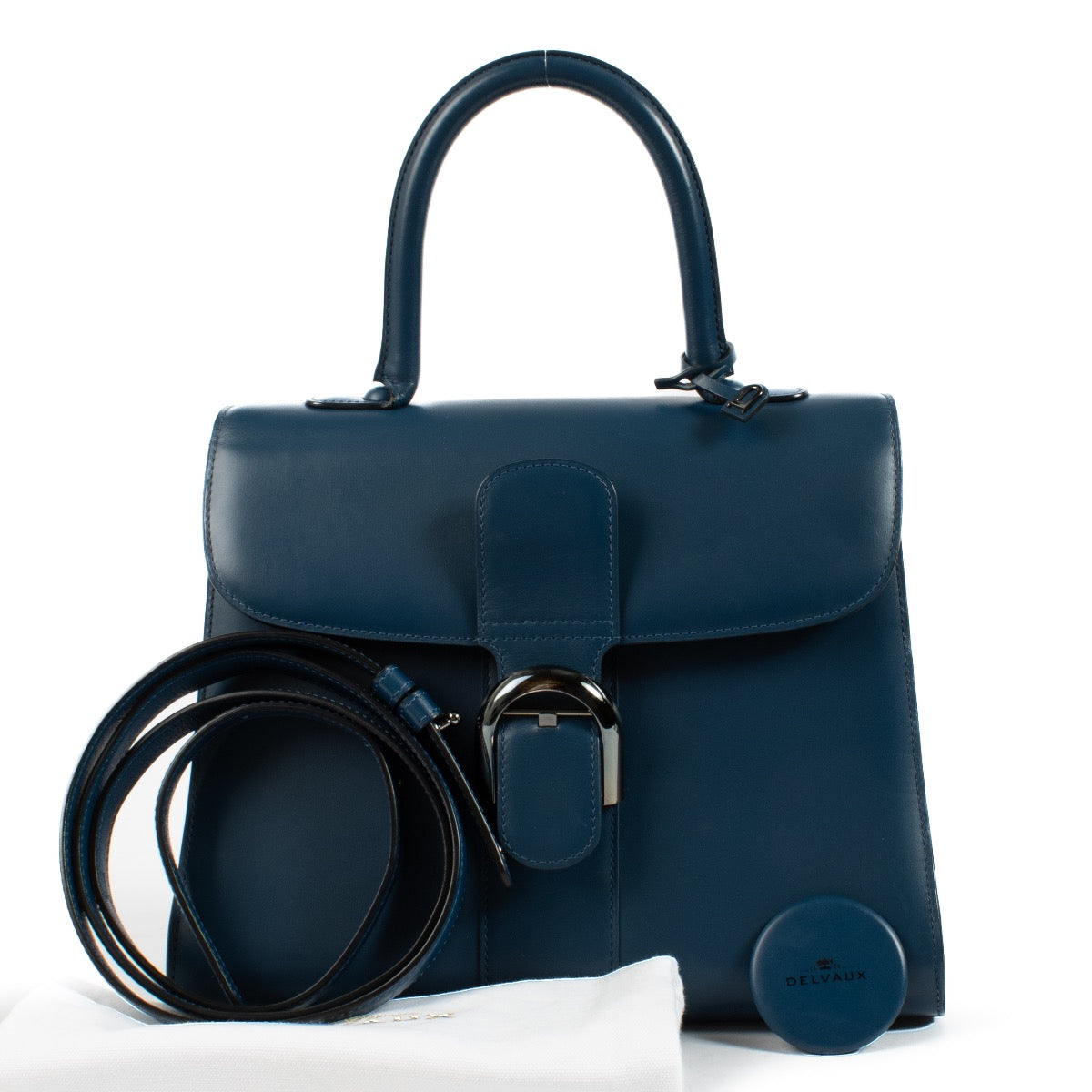 Authentic second hand Delvaux Blue De Purse Box Calf Brillant MM on Labellov.com