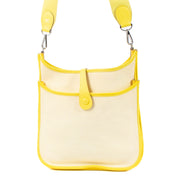Hermès Evelyne 29 Ecru Toile Lime Yellow Leather Bag kopen en verkopen aan de beste prijs bij Labellov.