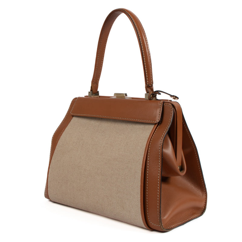 shop 100% authentic second hand Delvaux Cognac Illusion Top Handle Bag + Two Covers on Labellov.com