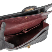 Shop safe online at Labellov in Antwerp, Brussels and Knokke this 100% authentic second hand Chanel Black Aged Calfskin Maxi 2.55 Bag. Veilig online tweedehands authentieke Chanel Black Aged Calfskin Maxi 2.55 handtas kopen bij Labellov.