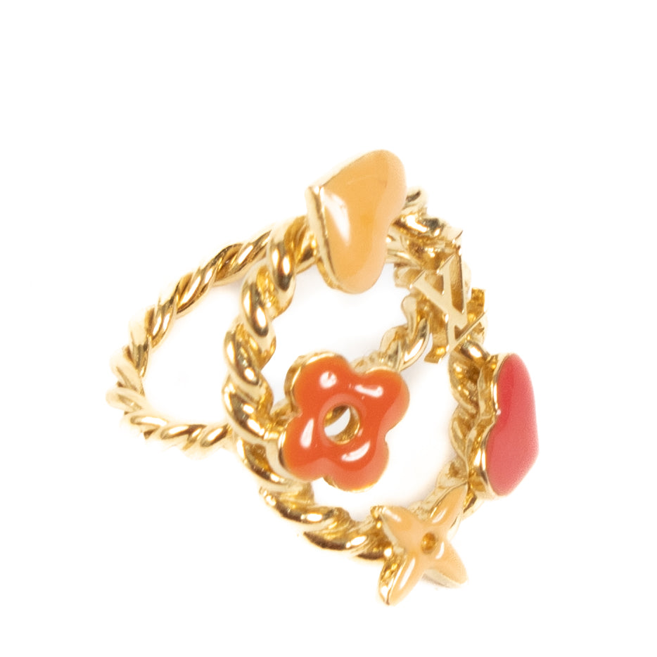 Louis Vuitton Gouden Sweet Monogram Ring - Maat 49,5