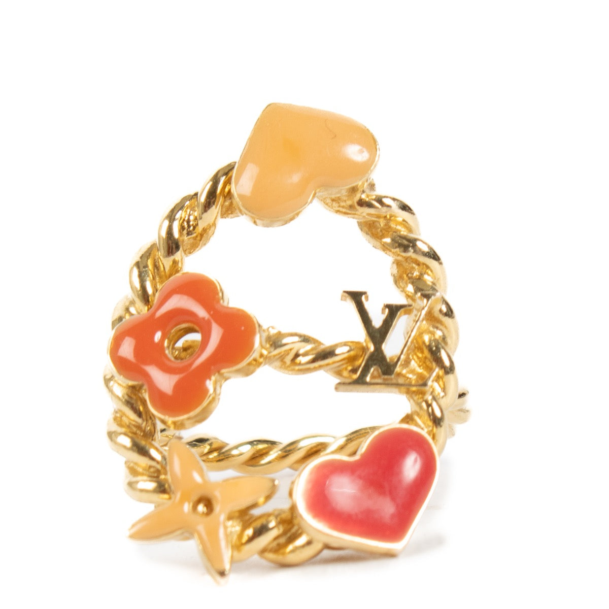 Louis Vuitton Gouden Sweet Monogram Ring - Maat 49,5