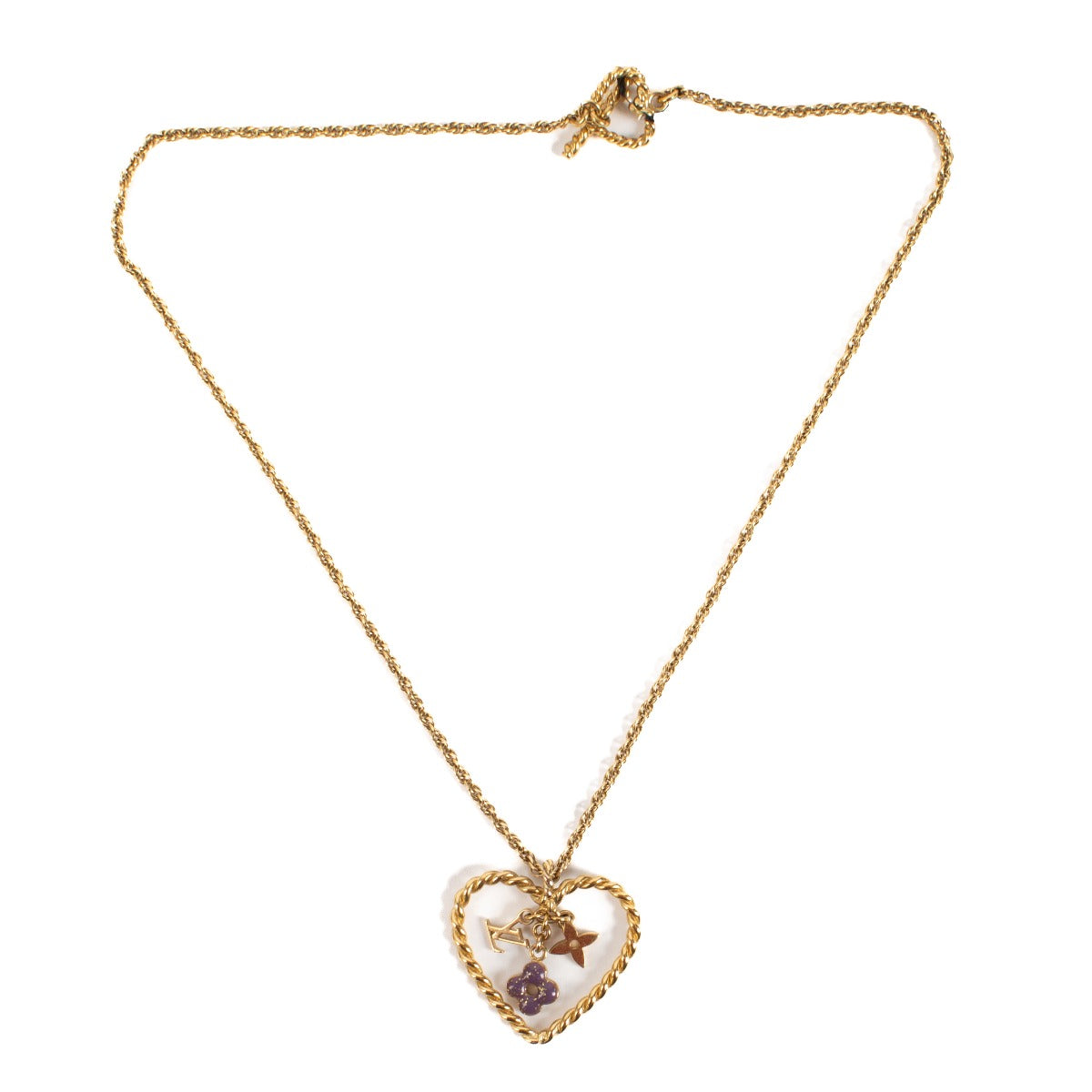 Louis Vuitton Gold Sweet Monogram Necklace