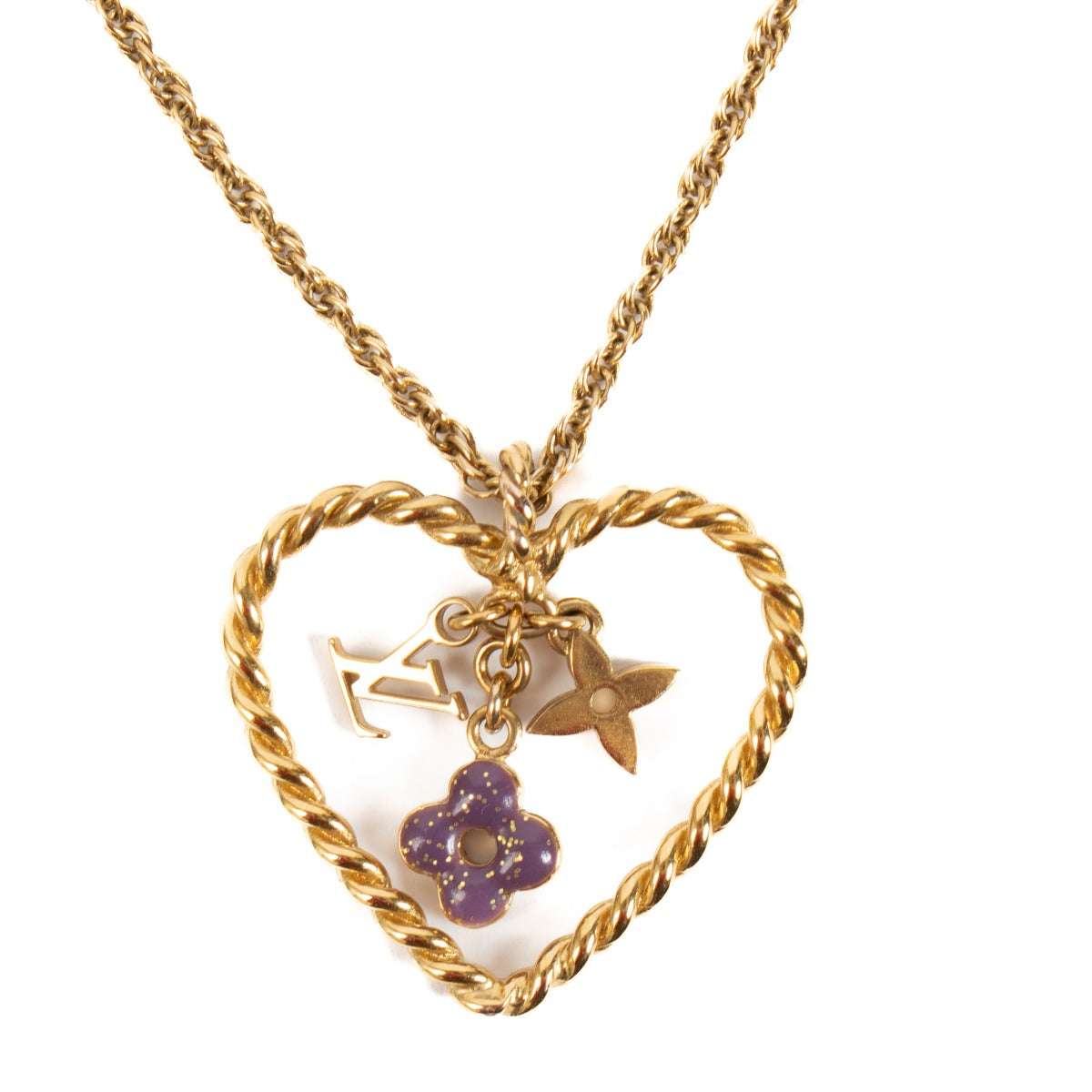 Collier Louis Vuitton Gold Sweet Monogram