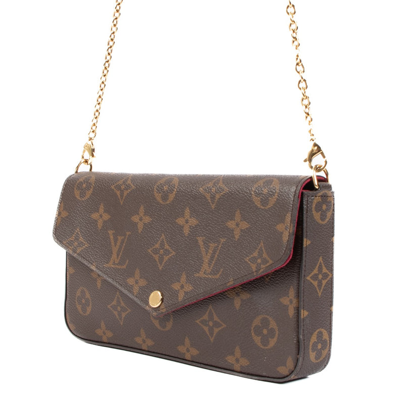 Shop safe online at LABELLOV in Antwerp, Brussels and Knokke this 100% authentic second hand Louis Vuitton Monogram Pochette Felicie. Veilig online tweedehands authentieke Louis Vuitton Monogram Pochette Felicie handtas bij Labellov kopen.