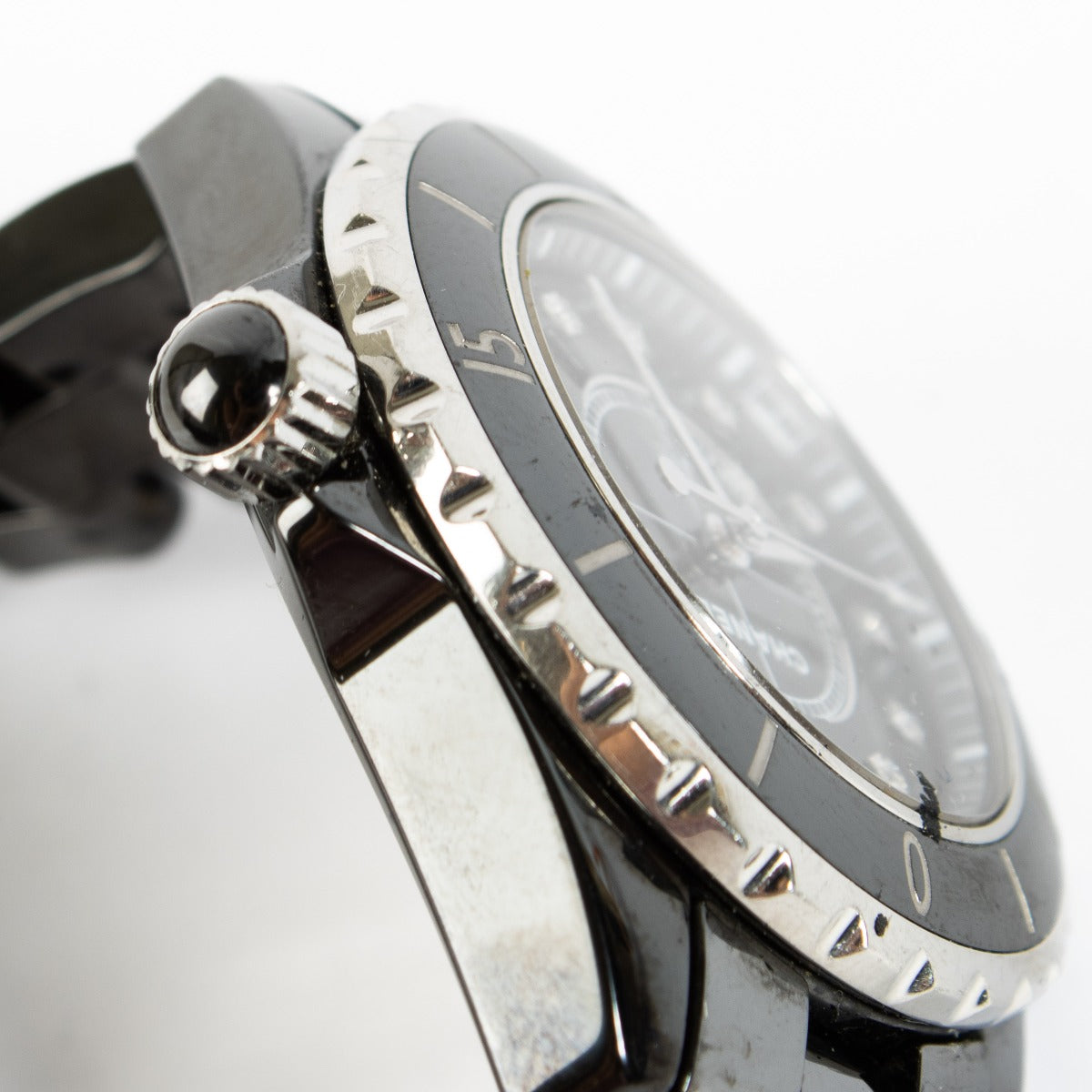 Chanel Black Ceramic/Diamond J12 33mm Watch