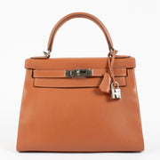Hermès Kelly 28 Verso Blush/Rose Jaipur Evercolor PHW
