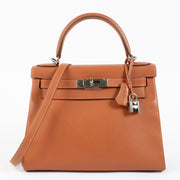 Hermès Kelly 28 Verso Blush/Rose Jaipur Evercolor PHW
