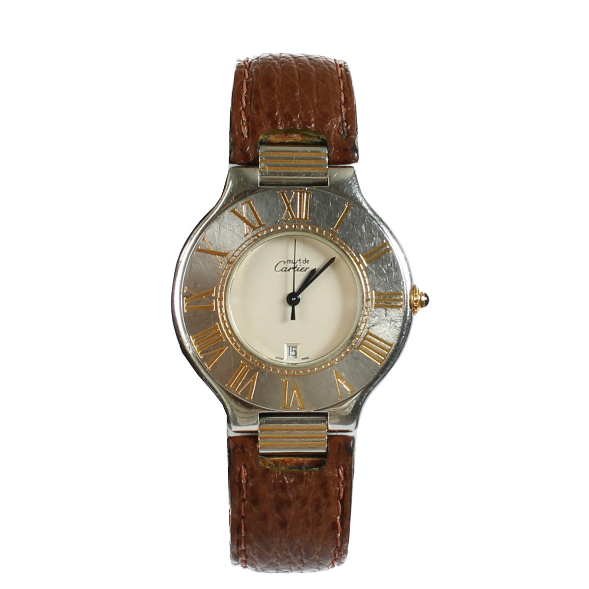 Must de Cartier Brown Must 21 Watch aan de beste prijs bij Labellov tweedehands luxe in Antwerpen en Knokke.