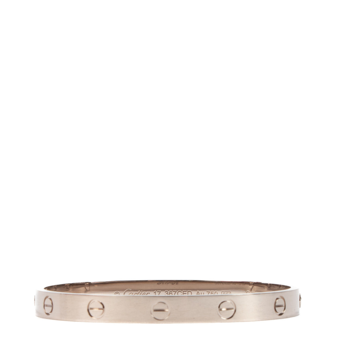 Cartier White Gold Love Bracelet - size 17