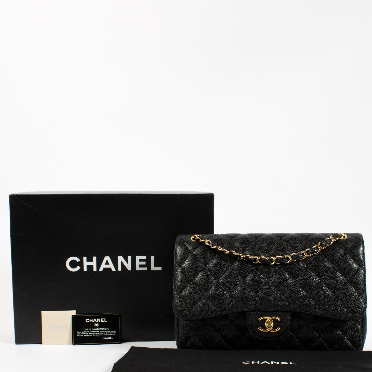 Chanel Black Caviar Large Classic Flap Bag