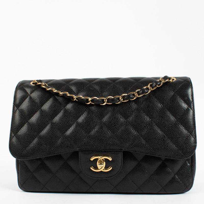 Chanel Black Caviar Large Classic Flap Bag
