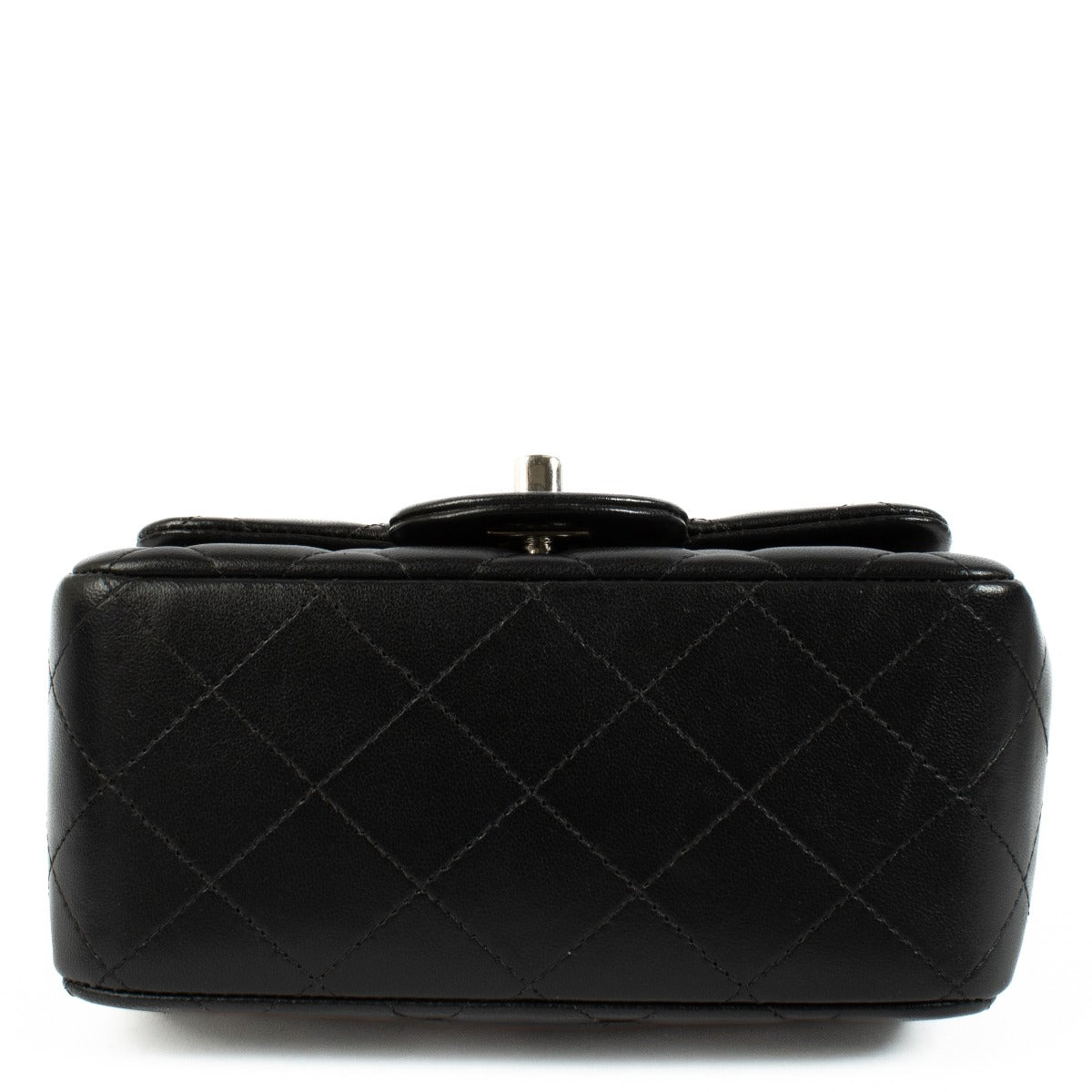 Chanel Black Lambskin Mini Square Classic Handbag