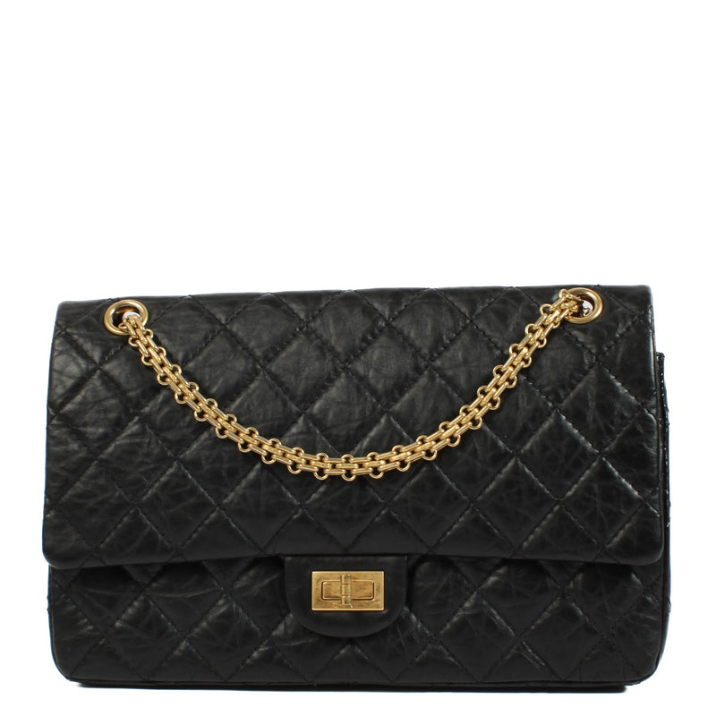 shop 100% authentic second hand Chanel Black Calfskin Medium 2.55 Bag on Labellov.com