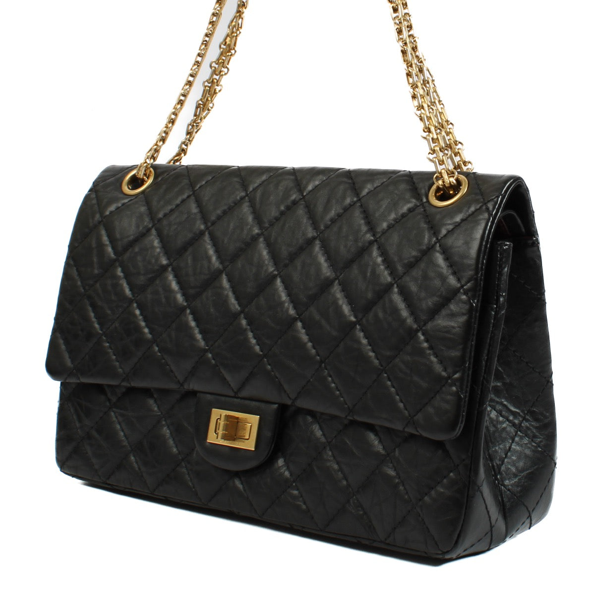 shop 100% authentic second hand Chanel Black Calfskin Medium 2.55 Bag on Labellov.com