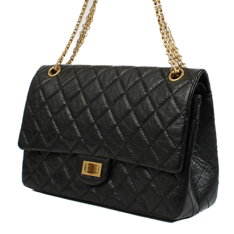 shop 100% authentic second hand Chanel Black Calfskin Medium 2.55 Bag on Labellov.com