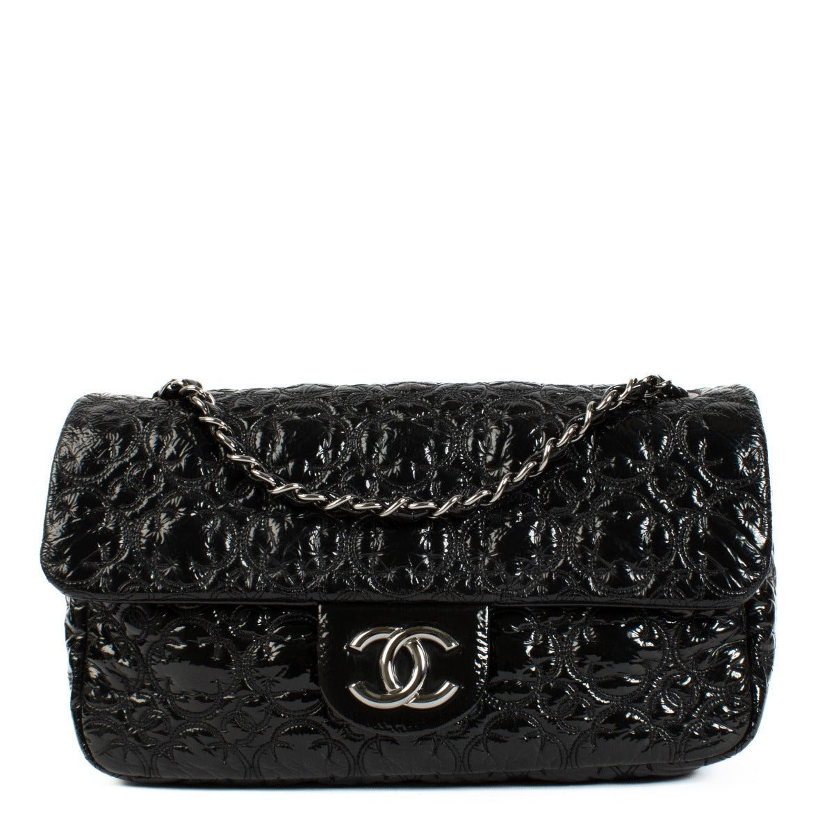 Chanel Zwart Lakleren Rock In Moscow Flap Bag