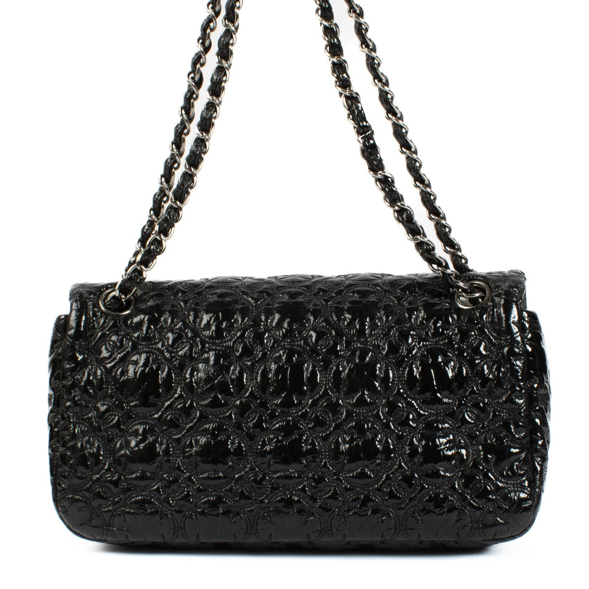 Chanel Zwart Lakleren Rock In Moscow Flap Bag