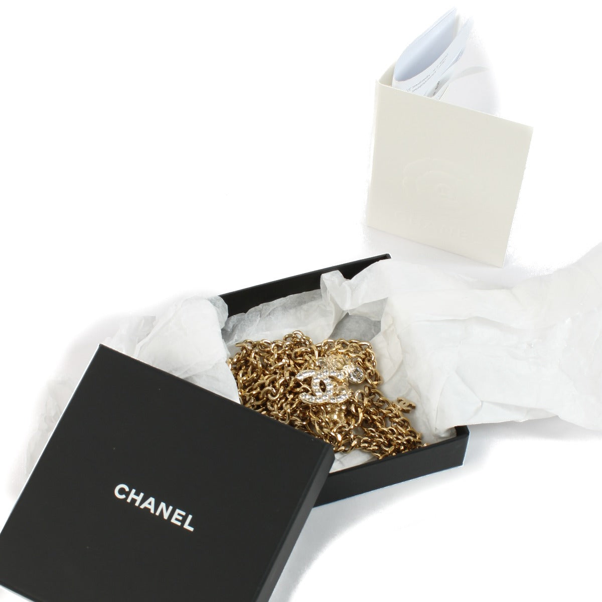 Chanel 06A Gold Crystal CC Camellia Belt