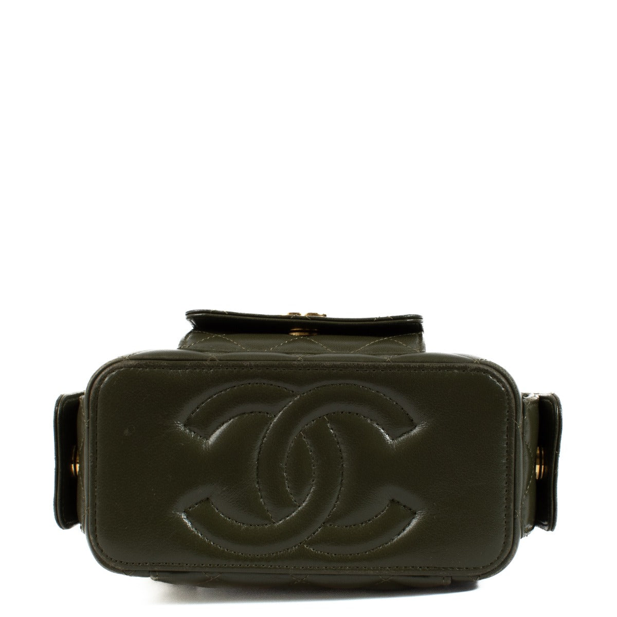 Chanel Green Polly Pocket Long Vanity Case with Chain