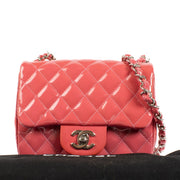 Buy authentic second hand Chanel Pink Patent Leather Classic Flap Bag at Labellov.com