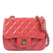 Buy authentic second hand Chanel Pink Patent Leather Classic Flap Bag at Labellov.com
